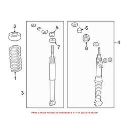 Mercedes Shock Mount Insulator - Rear 2023280139